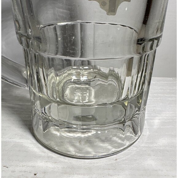 Beer Mug Toronto Maple Leafs Decal Clear Glass With Handle 6" Tall HEAVY - Picture 5 of 11